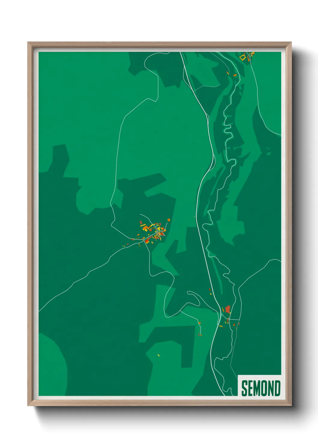 Une affiche de carte sur Semond