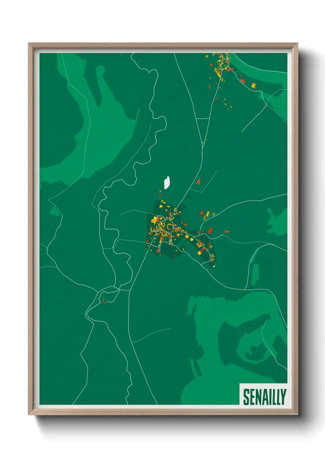 Une affiche de carte sur Senailly