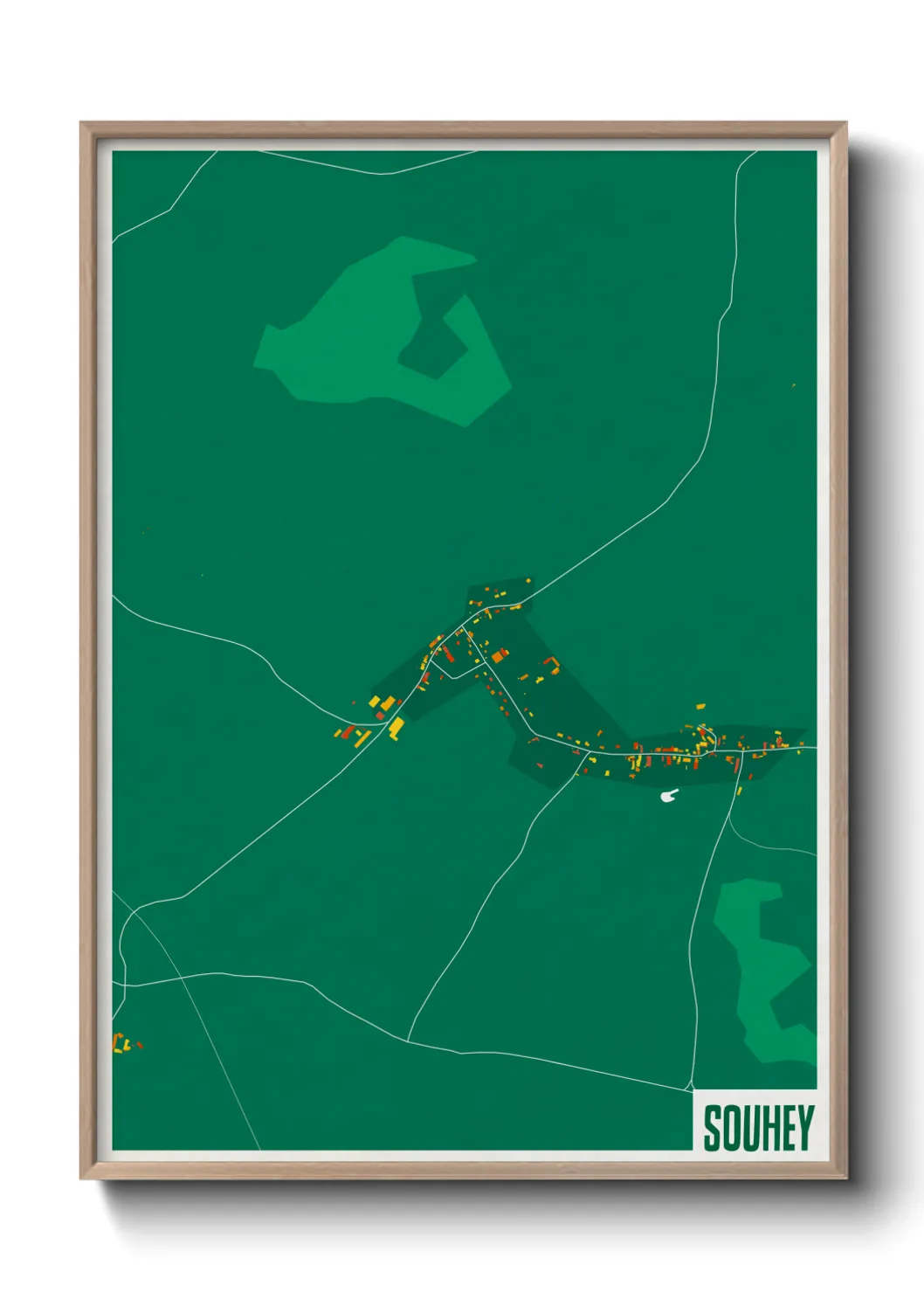 Une affiche de carte sur Souhey