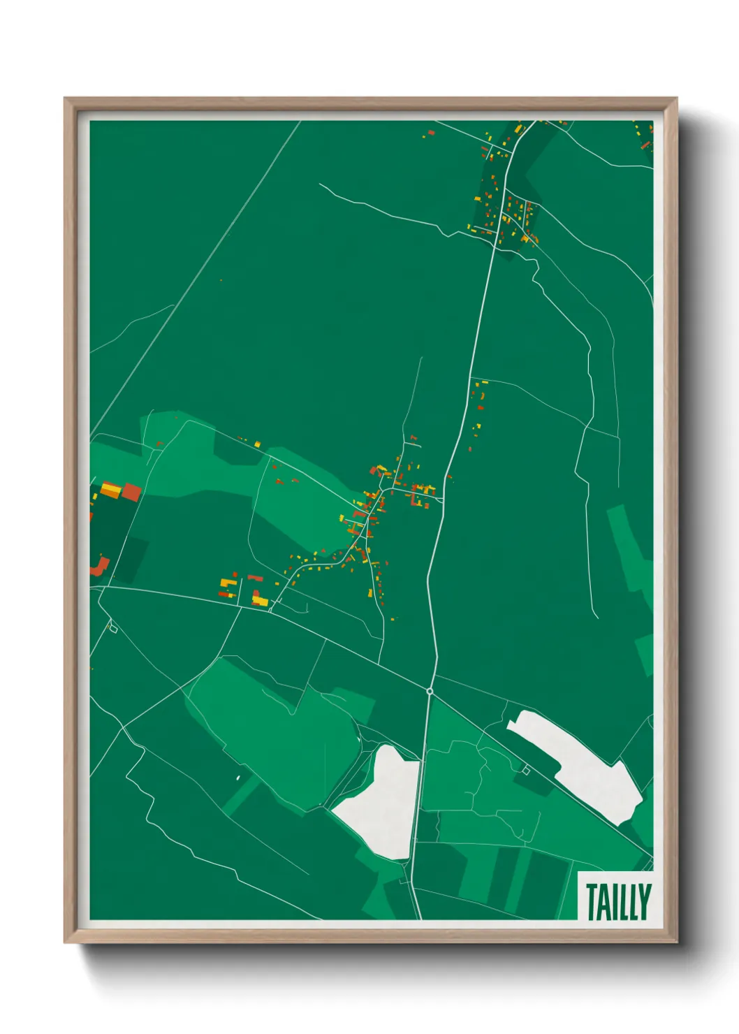 Une affiche de carte sur Tailly