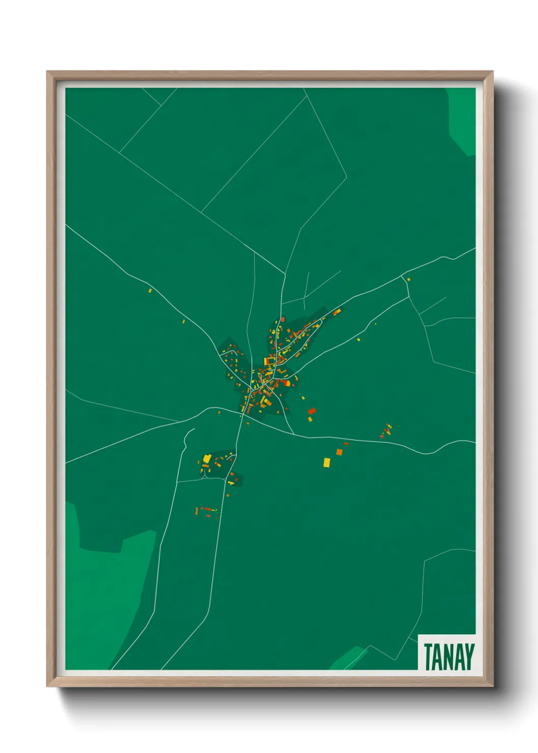 Une affiche de carte sur Tanay
