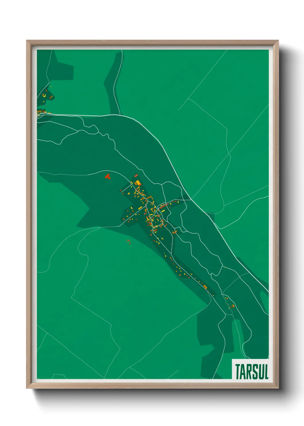 Une affiche de carte sur Tarsul