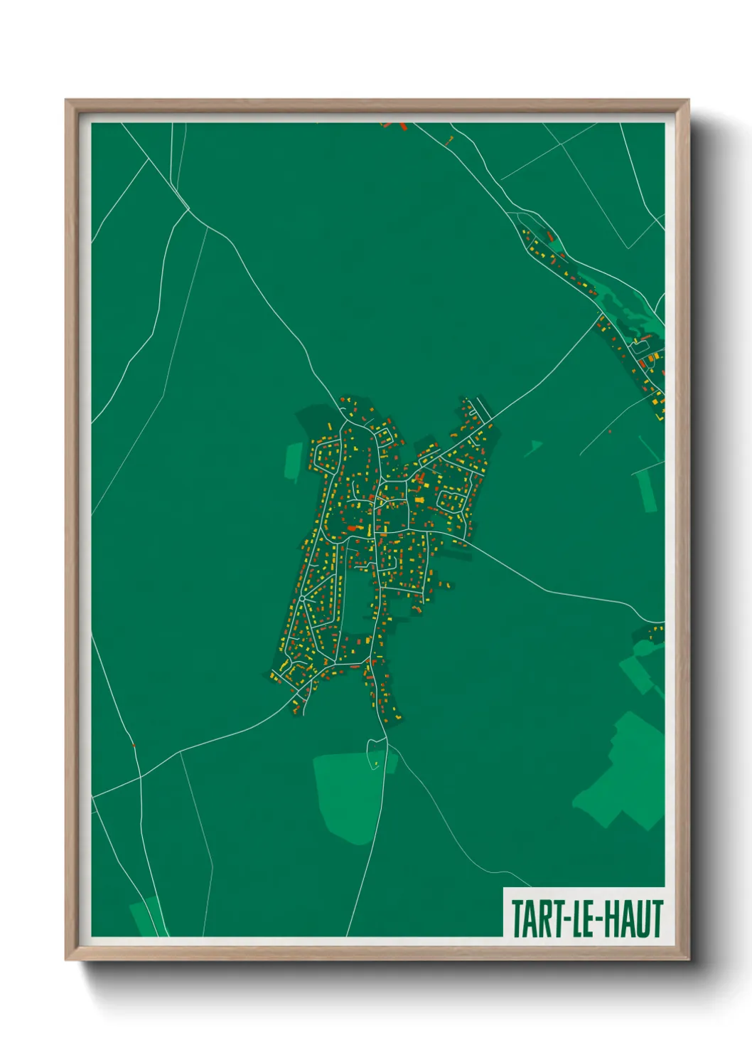 Une affiche de carte sur Tart-le-Haut