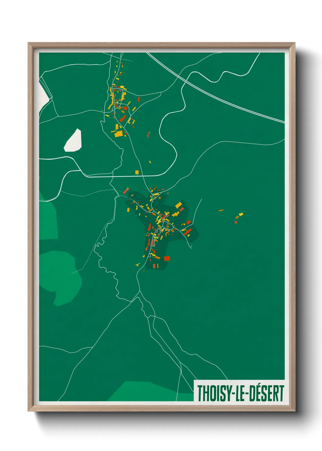 Une affiche de carte sur Thoisy-le-Désert