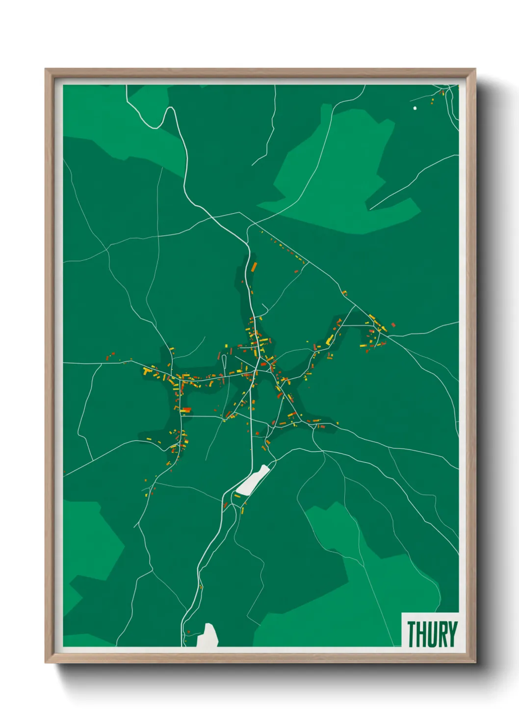 Une affiche de carte sur Thury