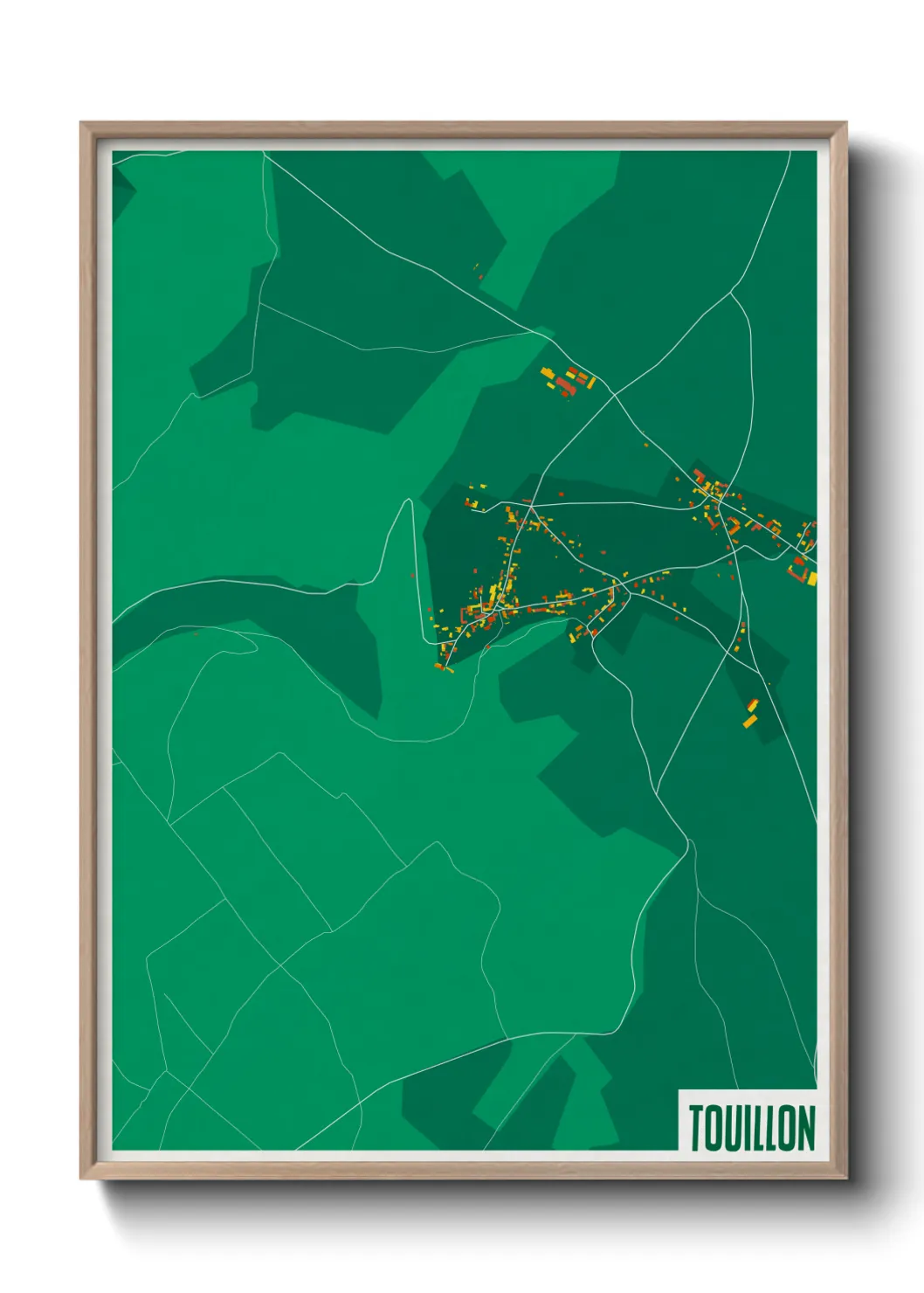 Une affiche de carte sur Touillon