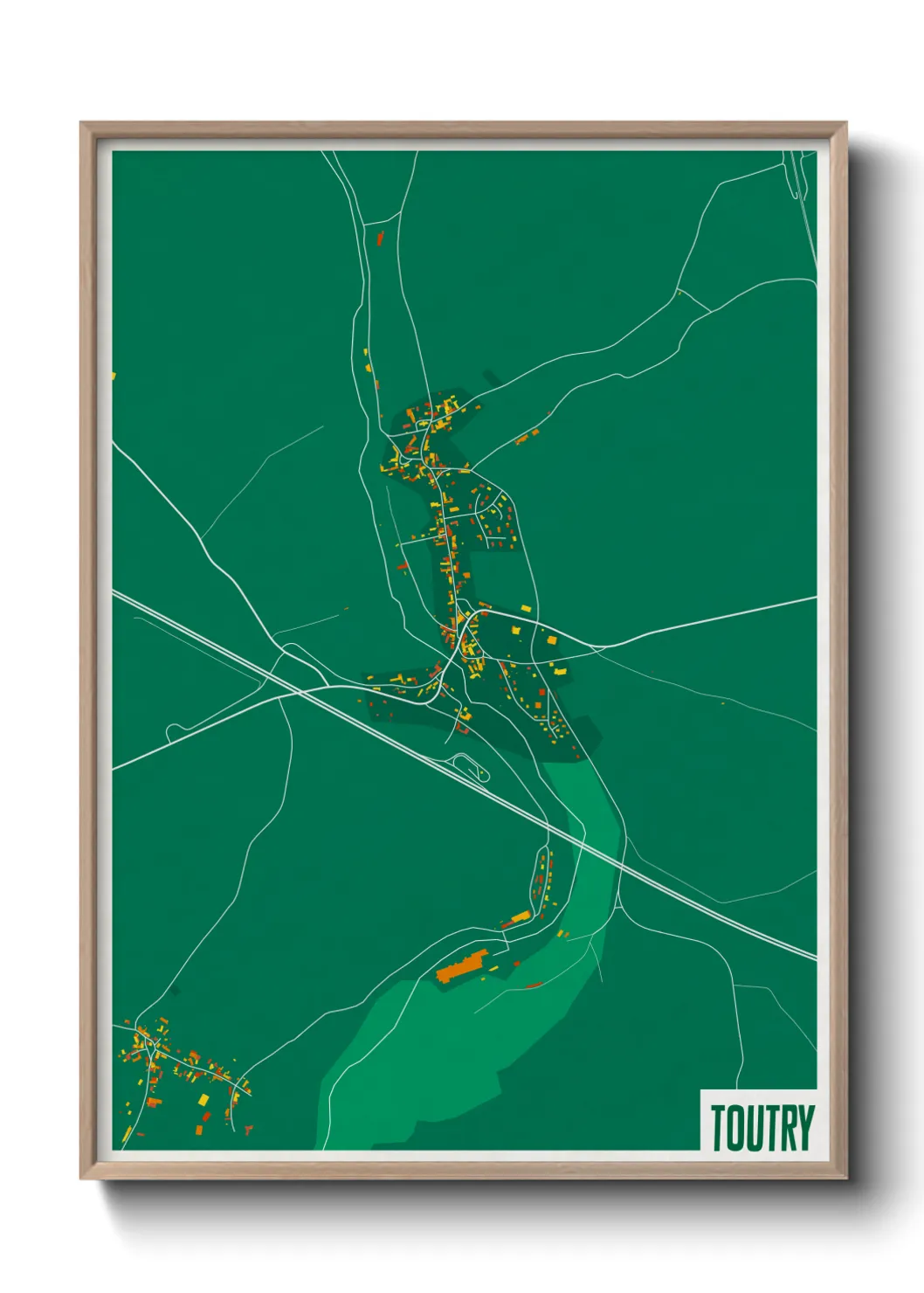 Une affiche de carte sur Toutry