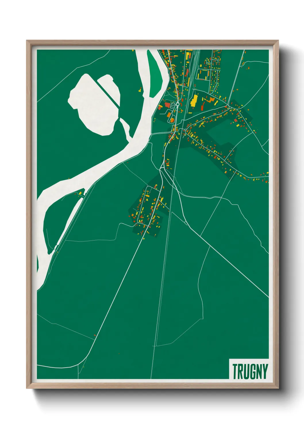 Une affiche de carte sur Trugny