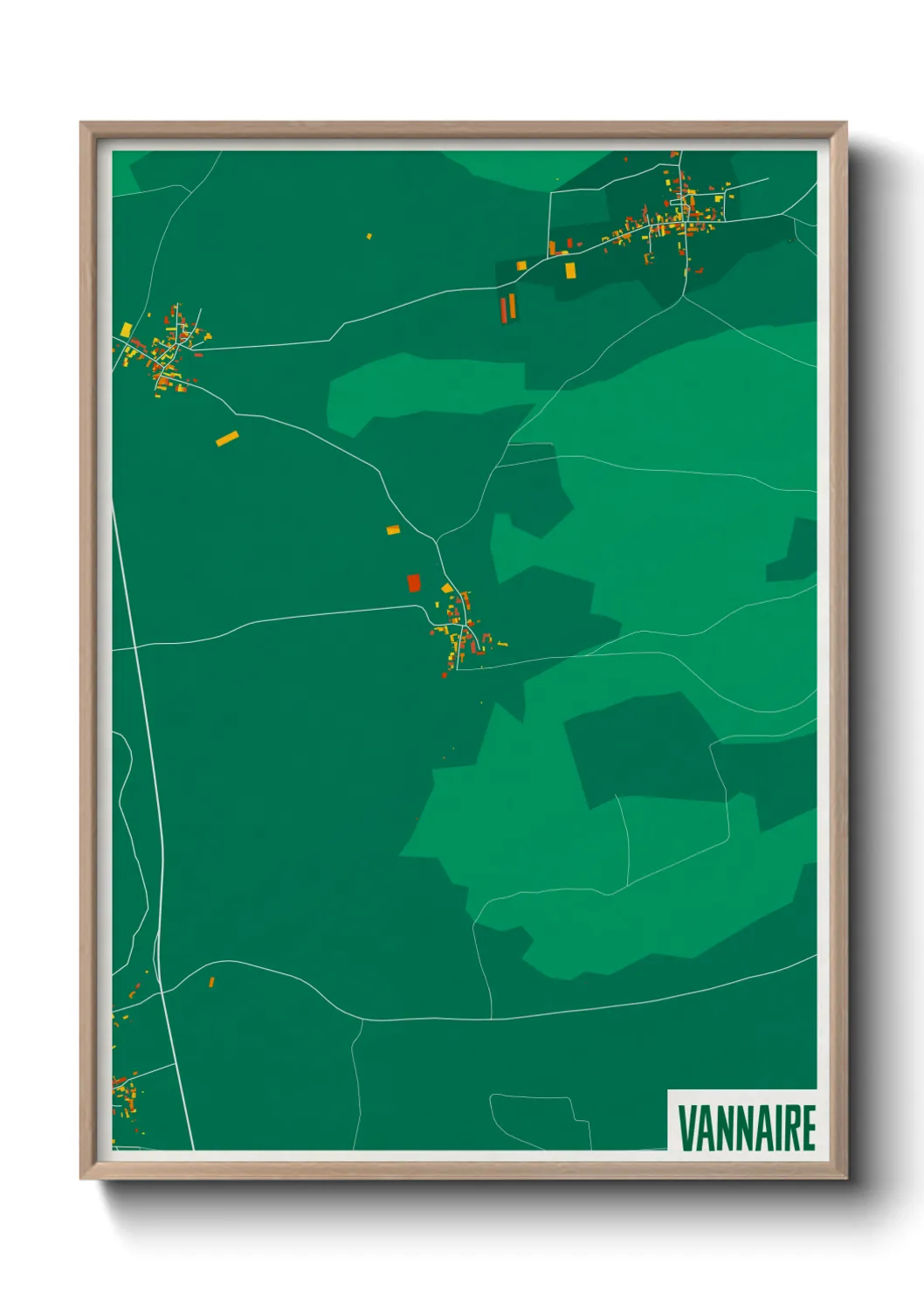 Une affiche de carte sur Vannaire