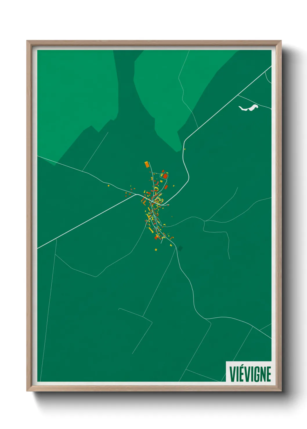 Une affiche de carte sur Viévigne