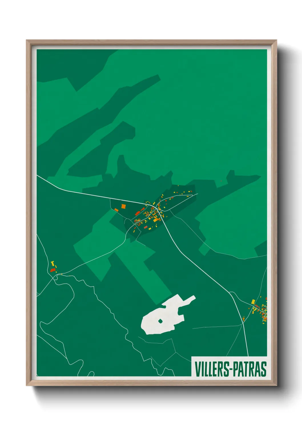 Une affiche de carte sur Villers-Patras