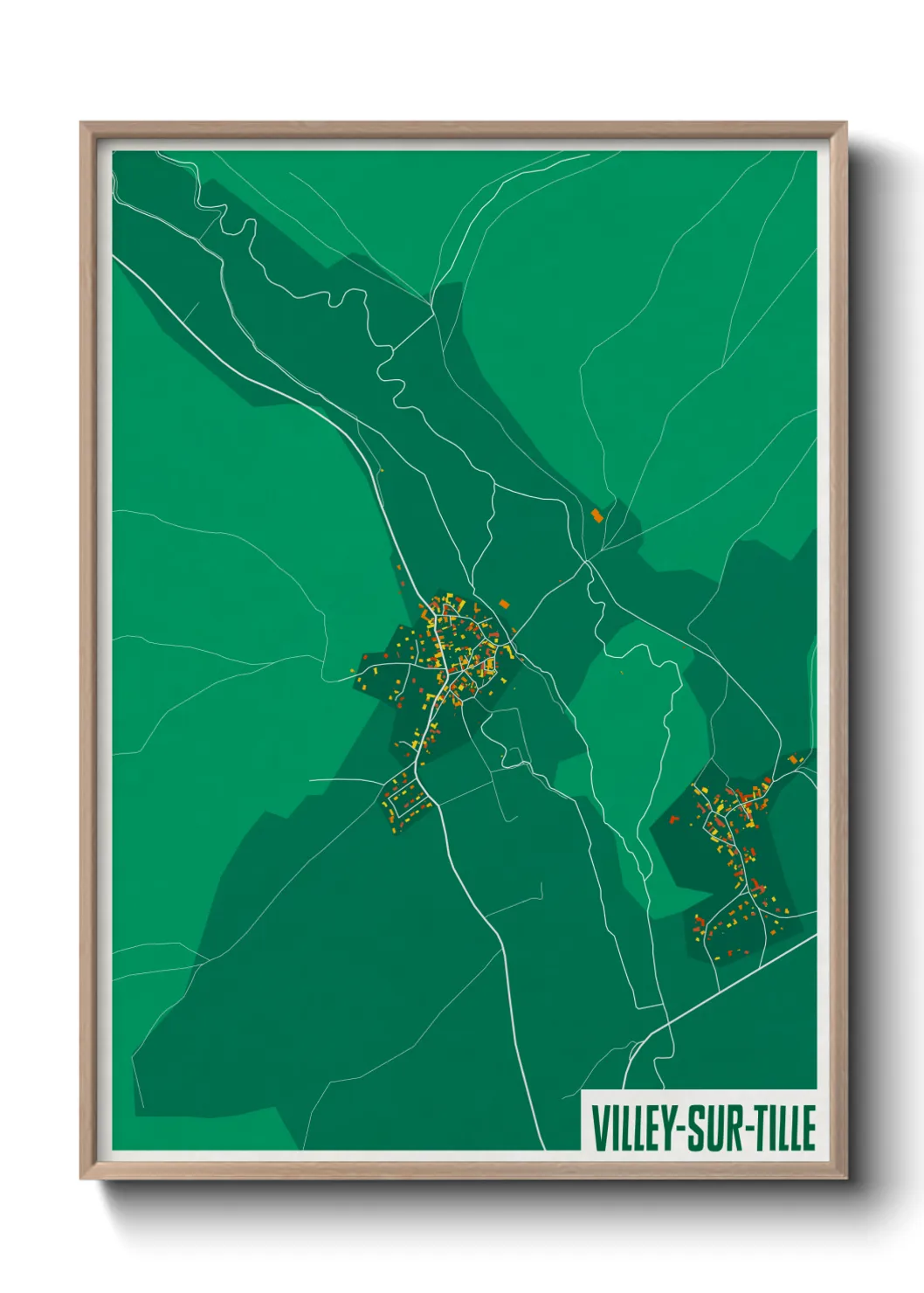 Un poster carteVilley-sur-Tille