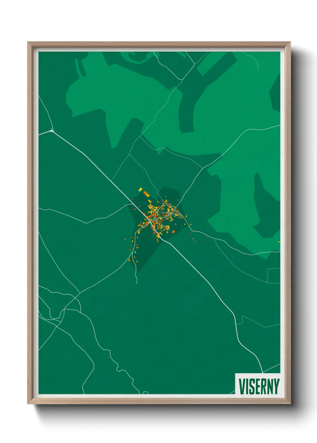 Une affiche de carte sur Viserny