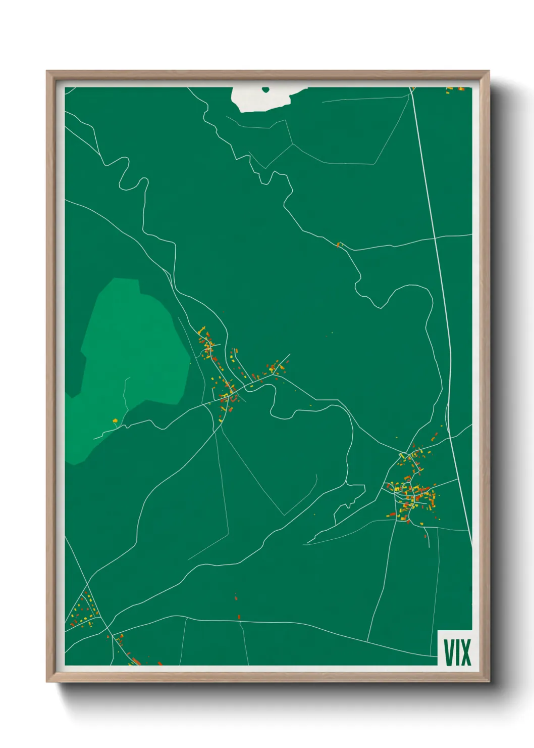 Une affiche de carte sur Vix