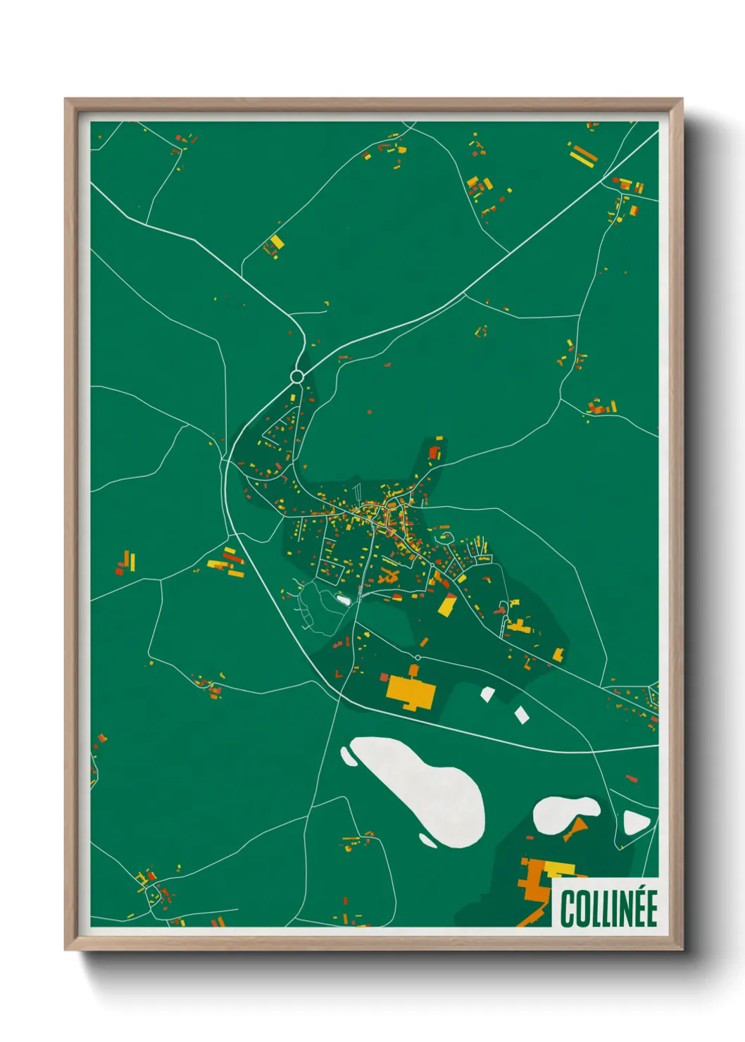 Une affiche de carte sur Collinée
