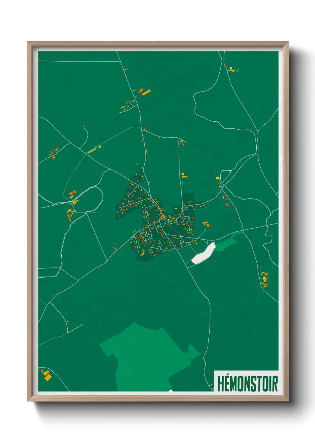 Une affiche de carte sur Hémonstoir