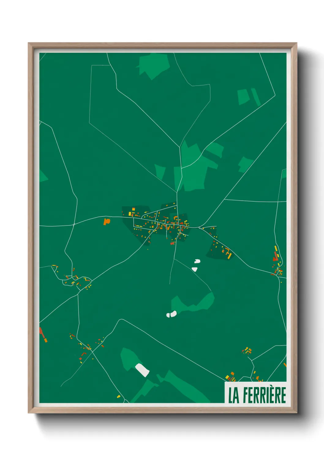 Une affiche de carte sur La Ferrière