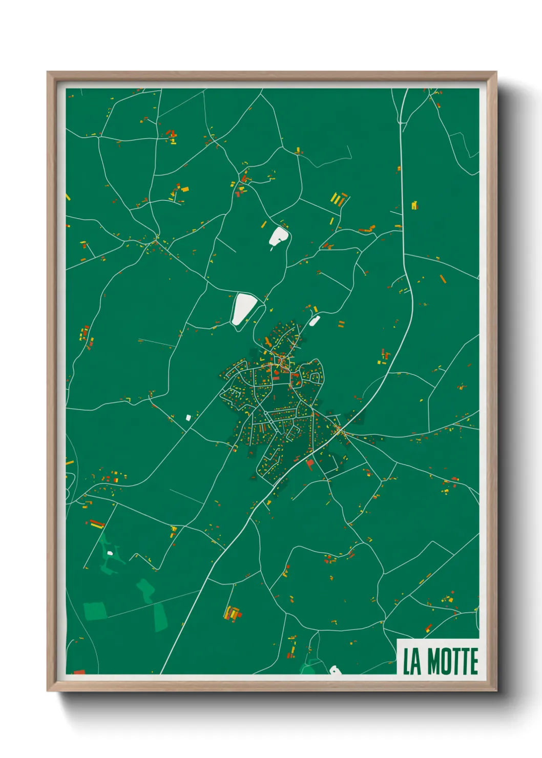 Une affiche de carte sur La Motte