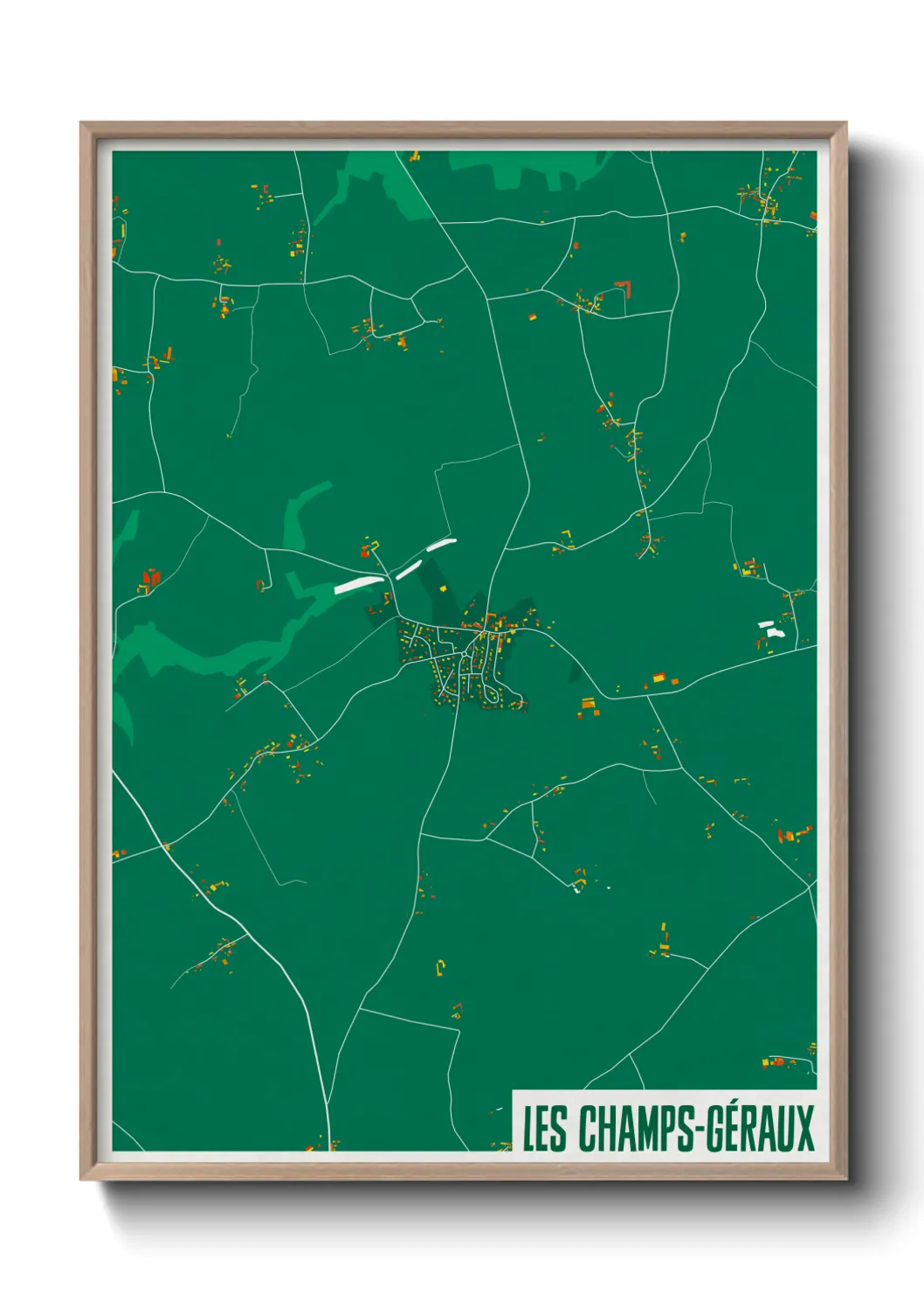 Une affiche de carte sur Les Champs-Géraux