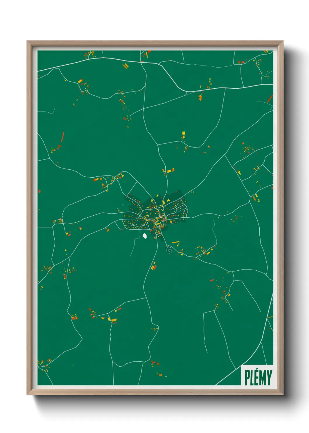 Une affiche de carte sur Plémy
