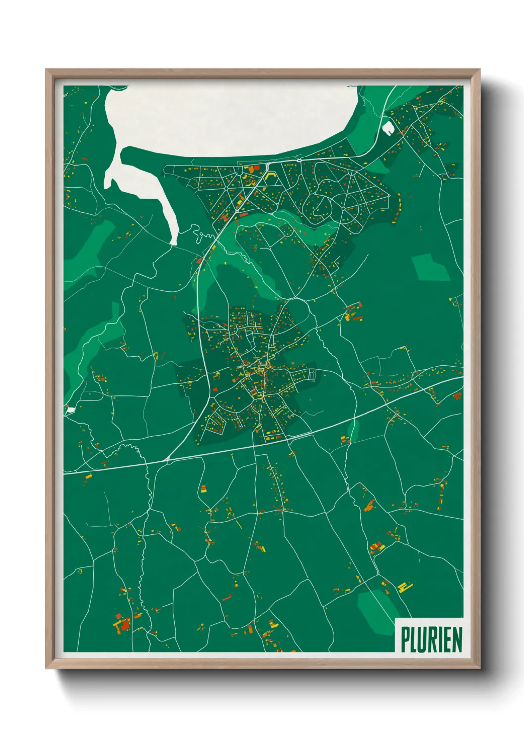 Une affiche de carte sur Plurien