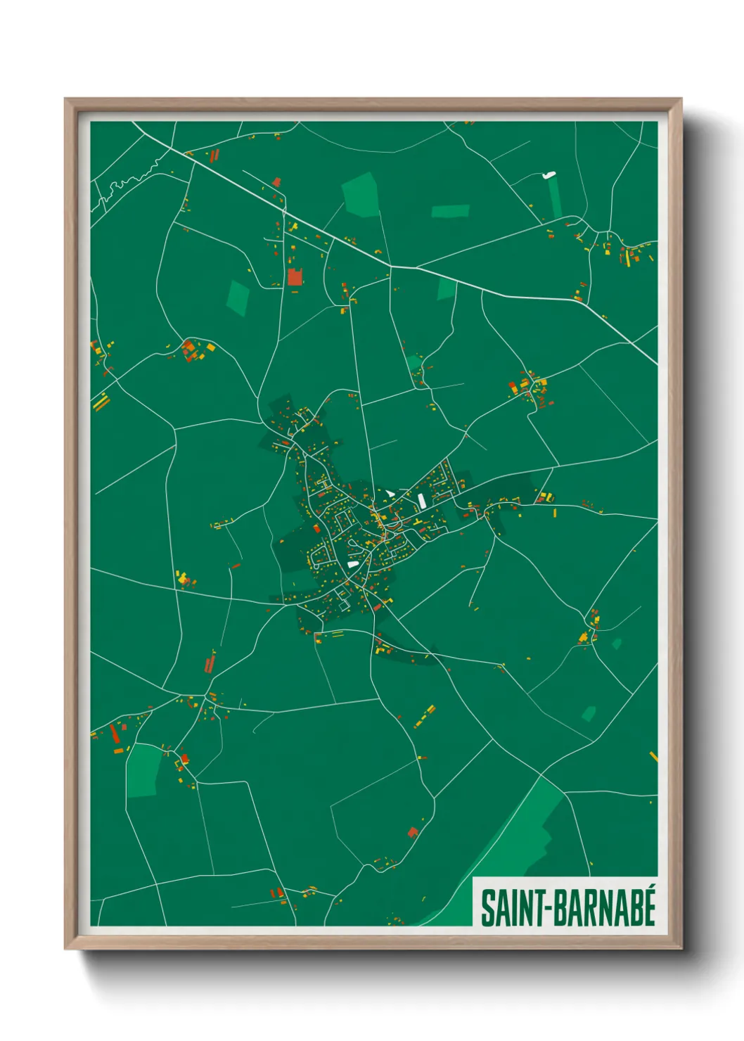 Une affiche de carte sur Saint-Barnabé