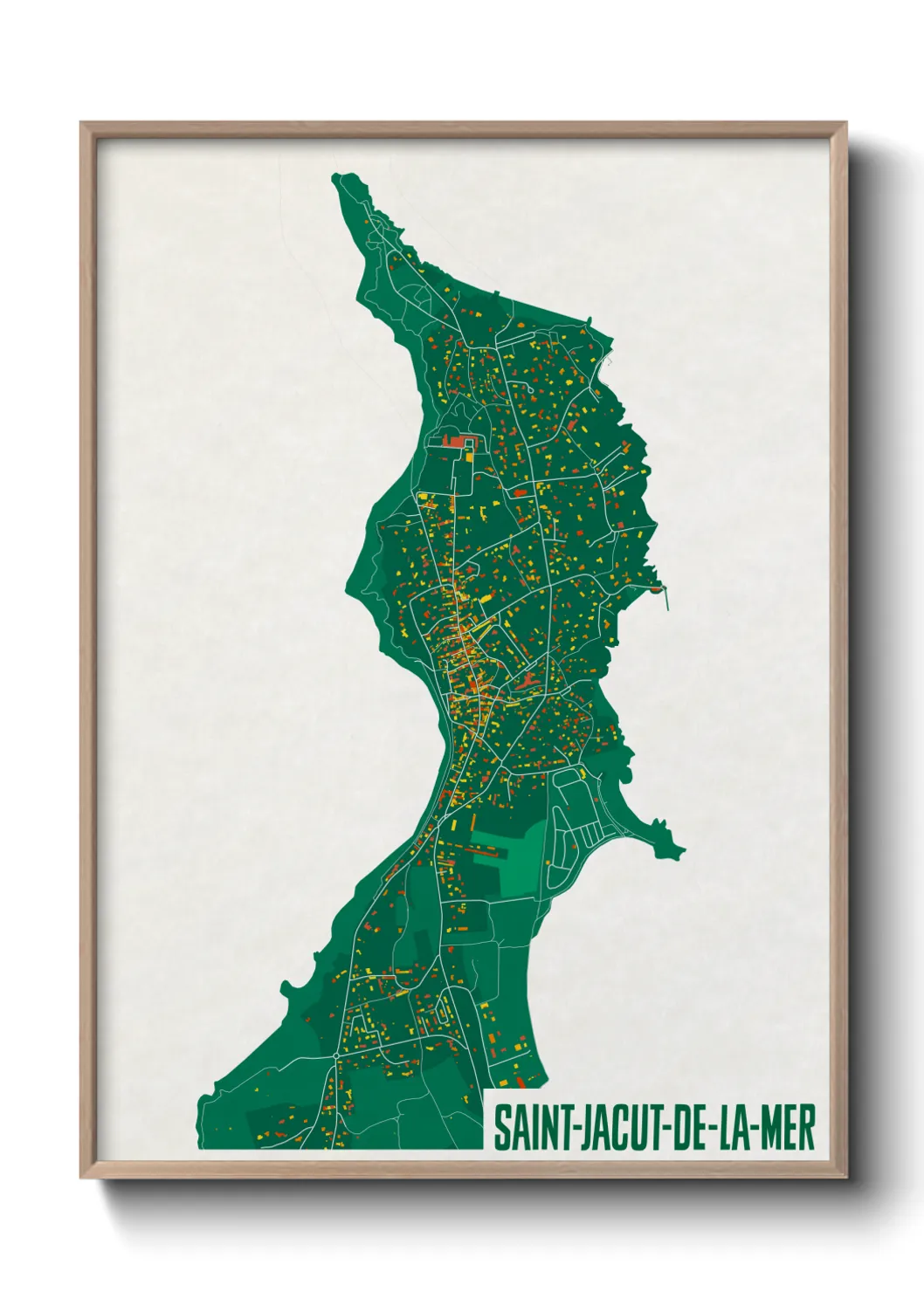 Une affiche de carte sur Saint-Jacut-de-la-Mer