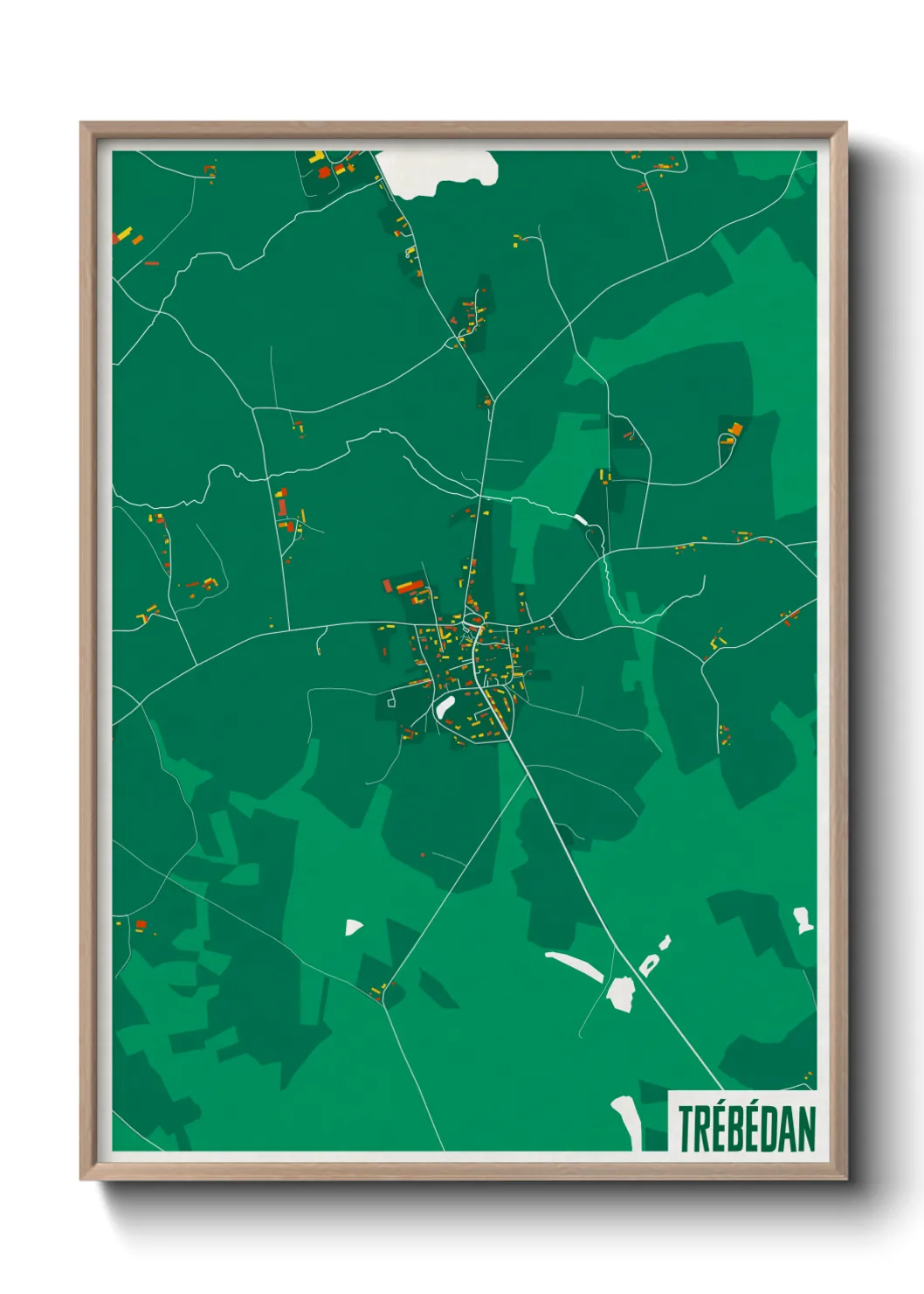 Une affiche de carte sur Trébédan