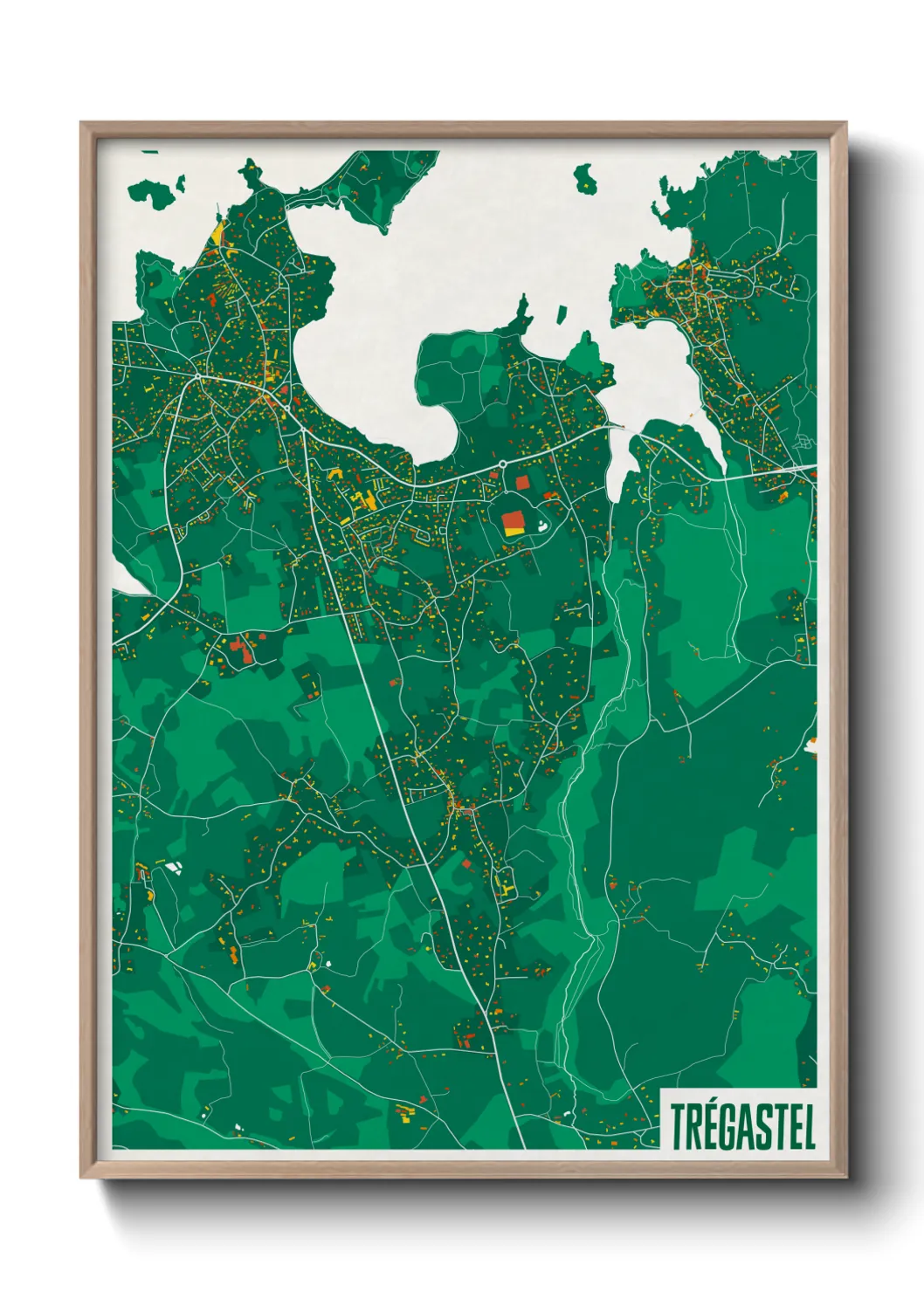 Une affiche de carte sur Trégastel