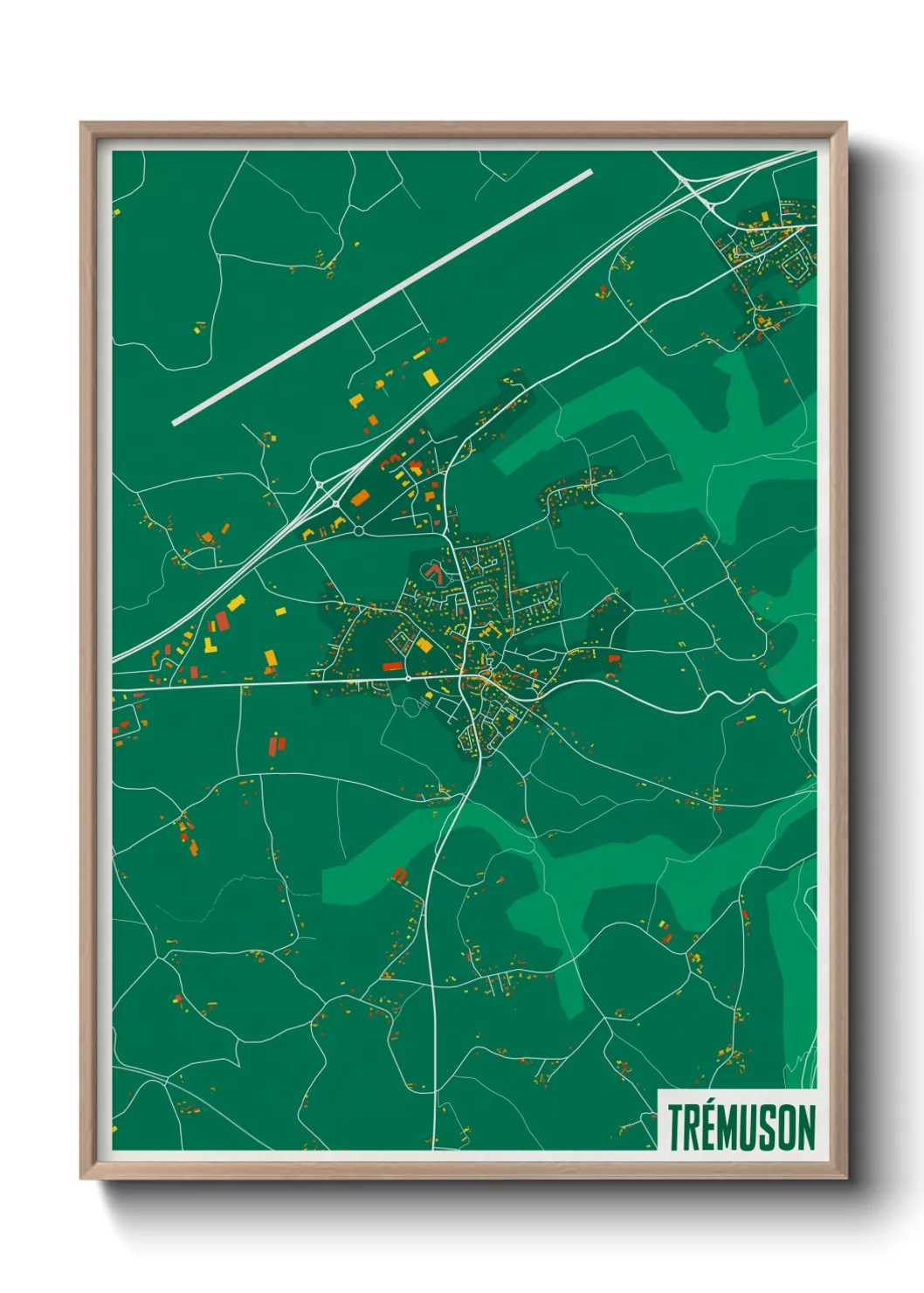 Une affiche de carte sur Trémuson