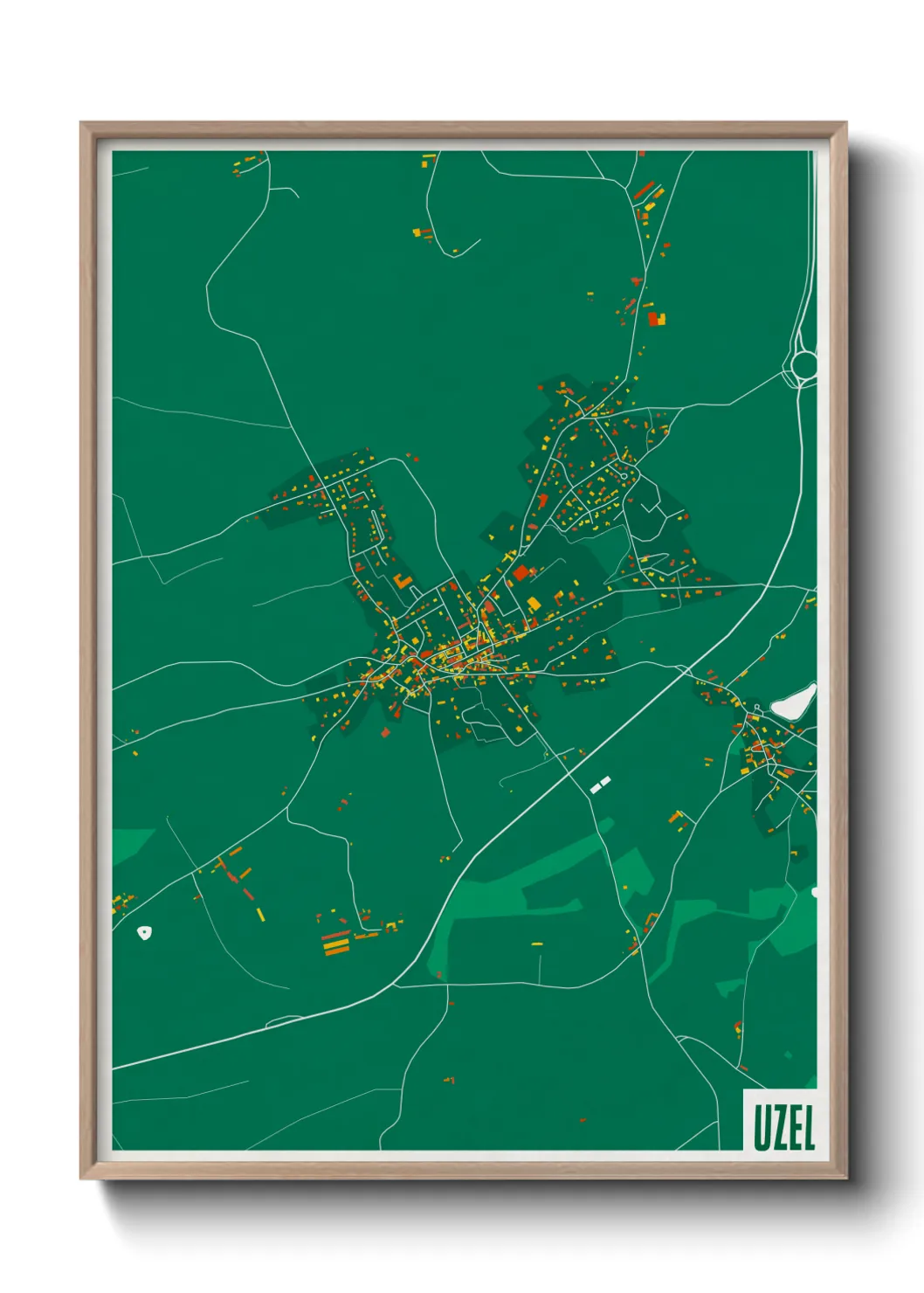 Une affiche de carte sur Uzel