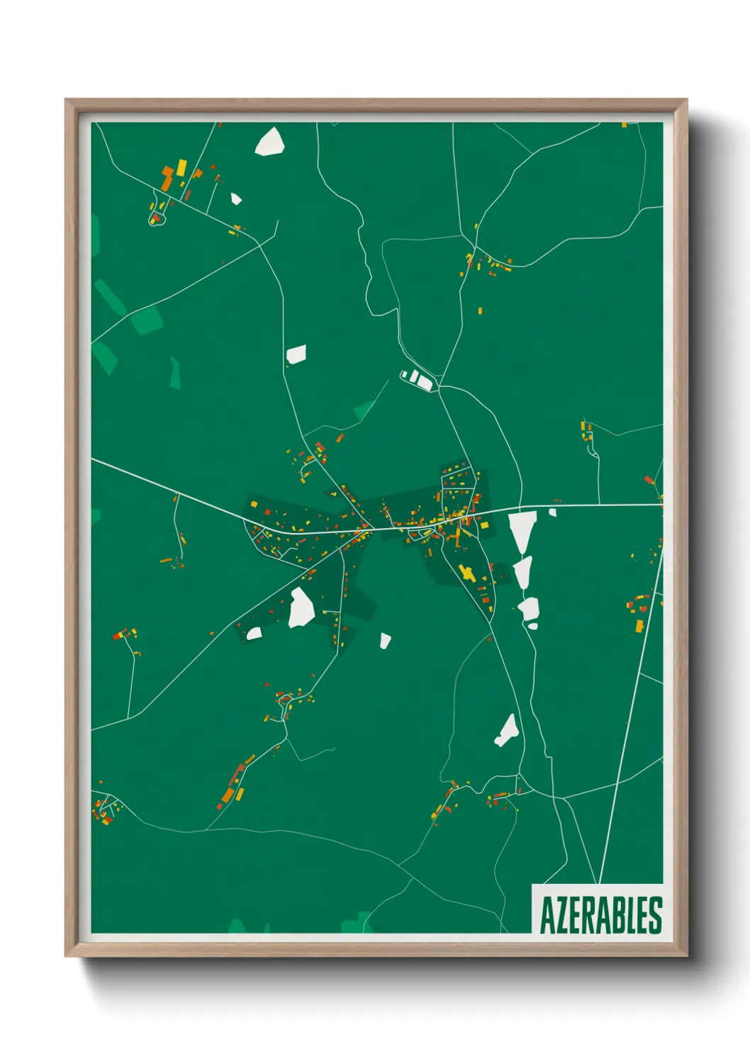 Une affiche de carte sur Azerables