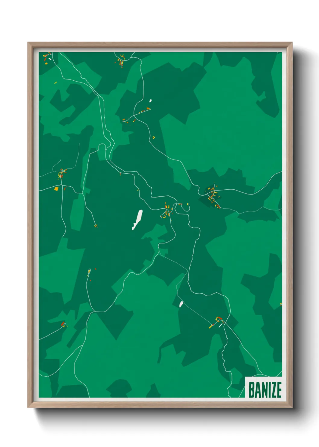 Une affiche de carte sur Banize