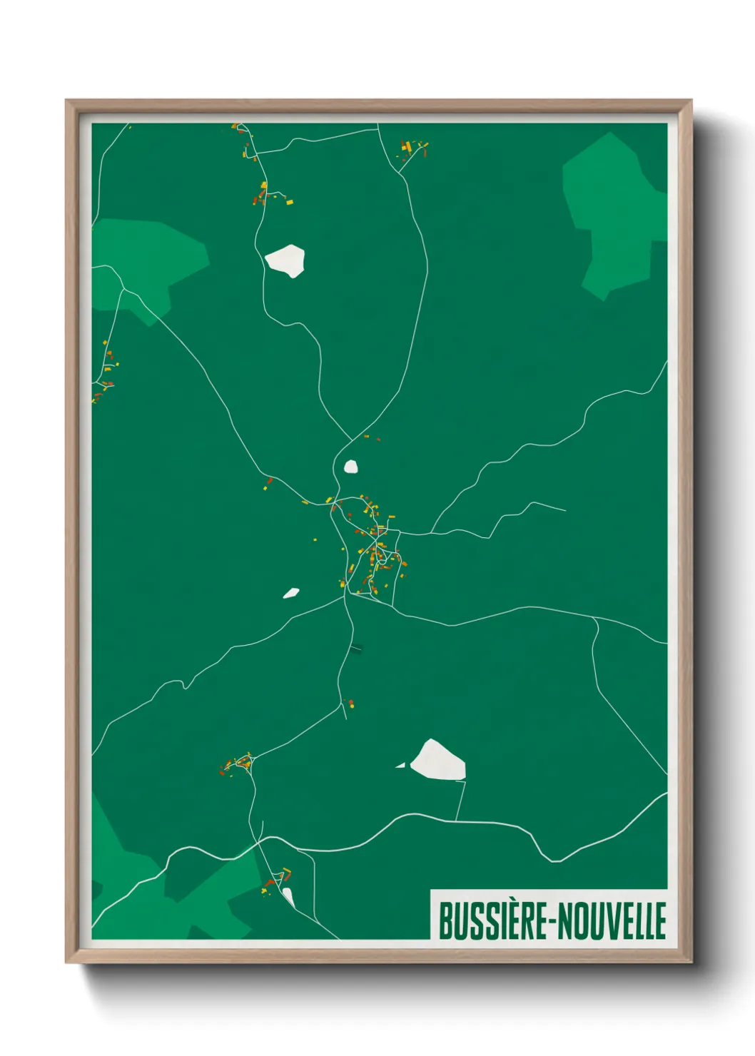 Une affiche de carte sur Bussière-Nouvelle