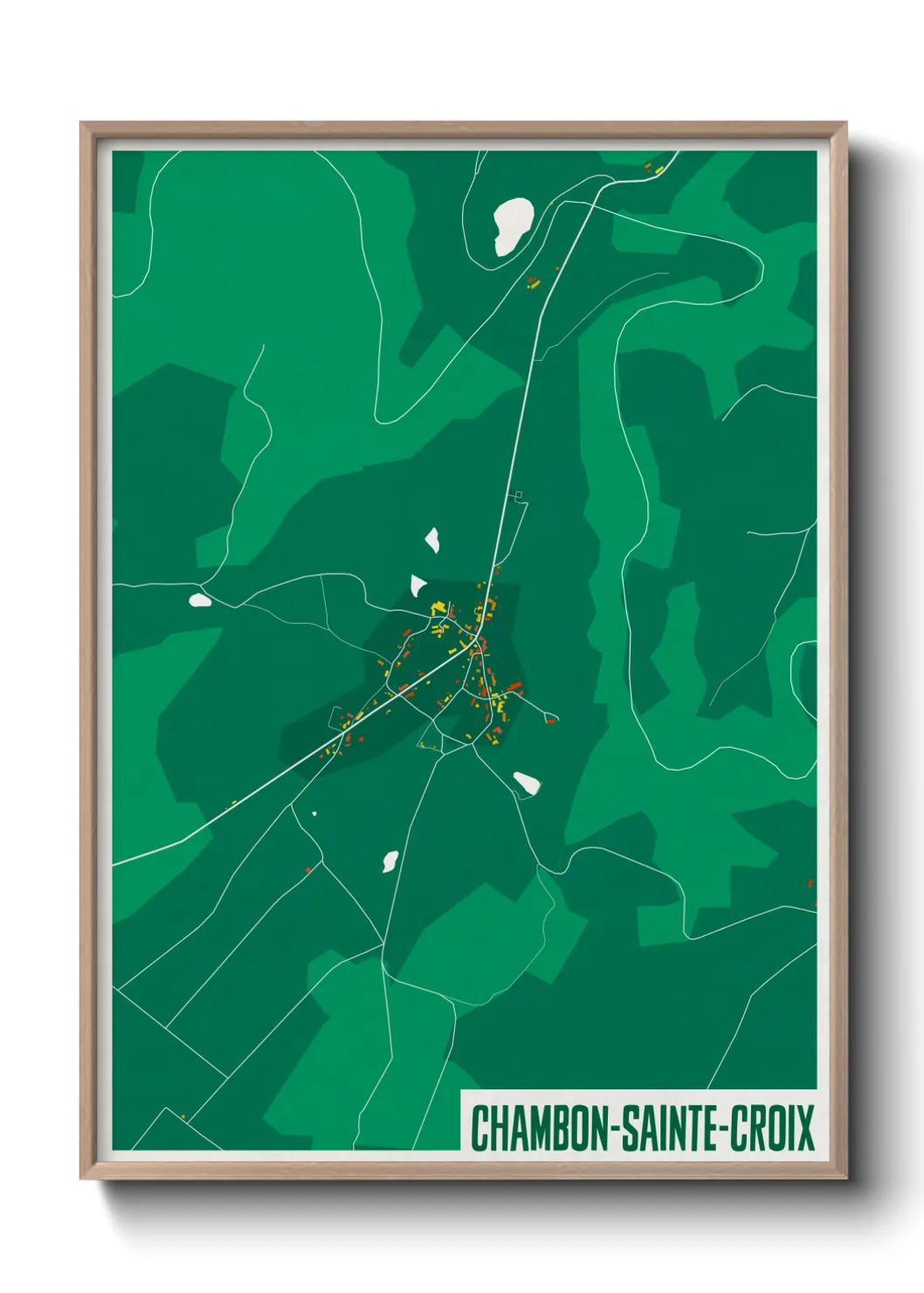 Un poster carteChambon-Sainte-Croix