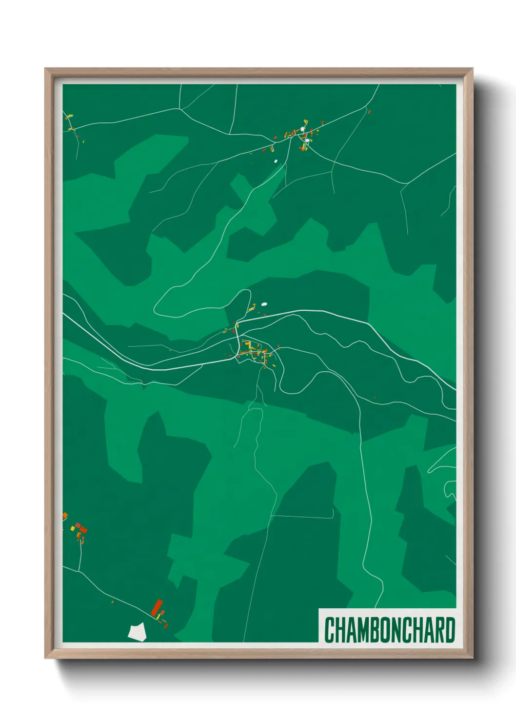 Une affiche de carte sur Chambonchard