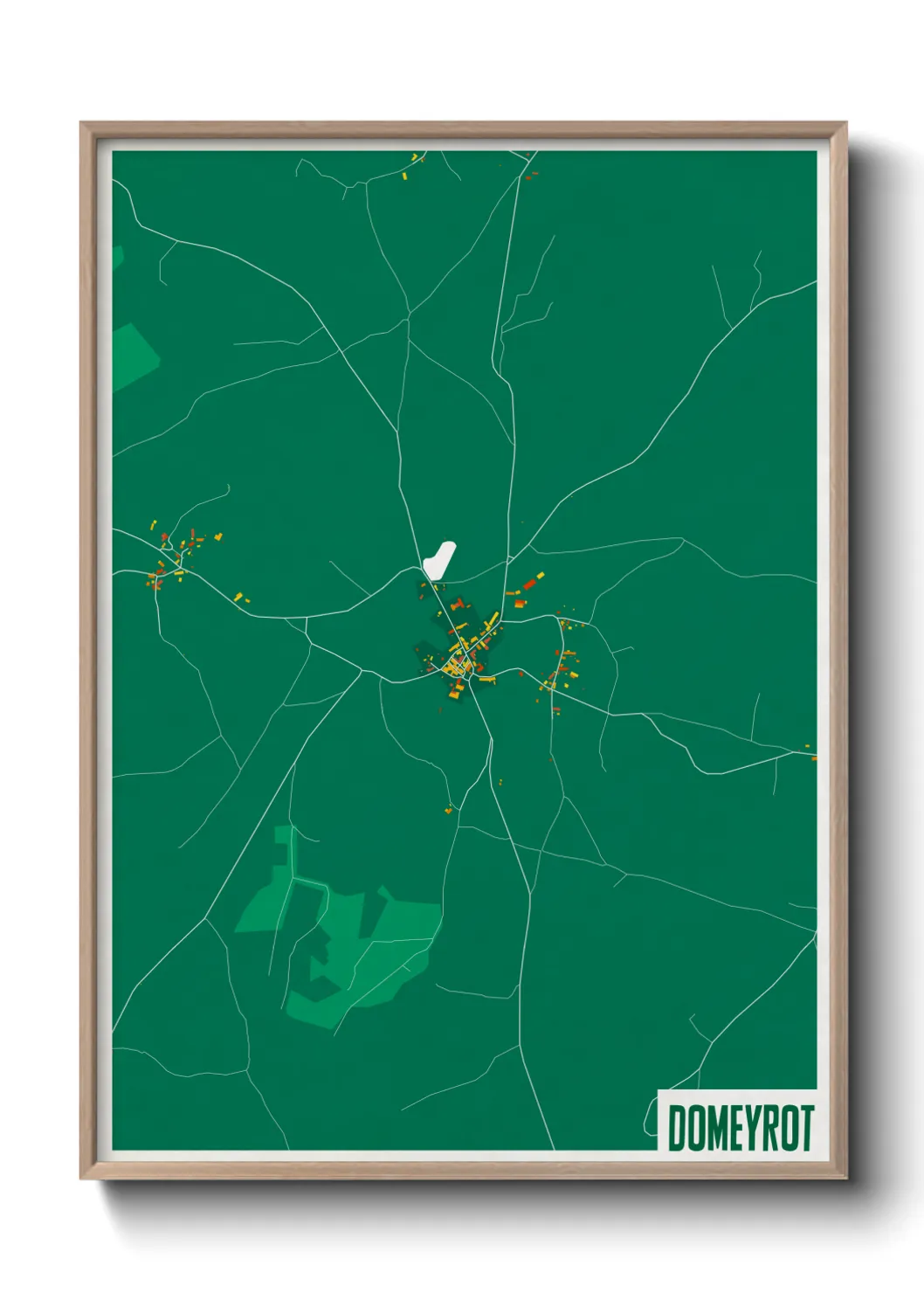 Une affiche de carte sur Domeyrot