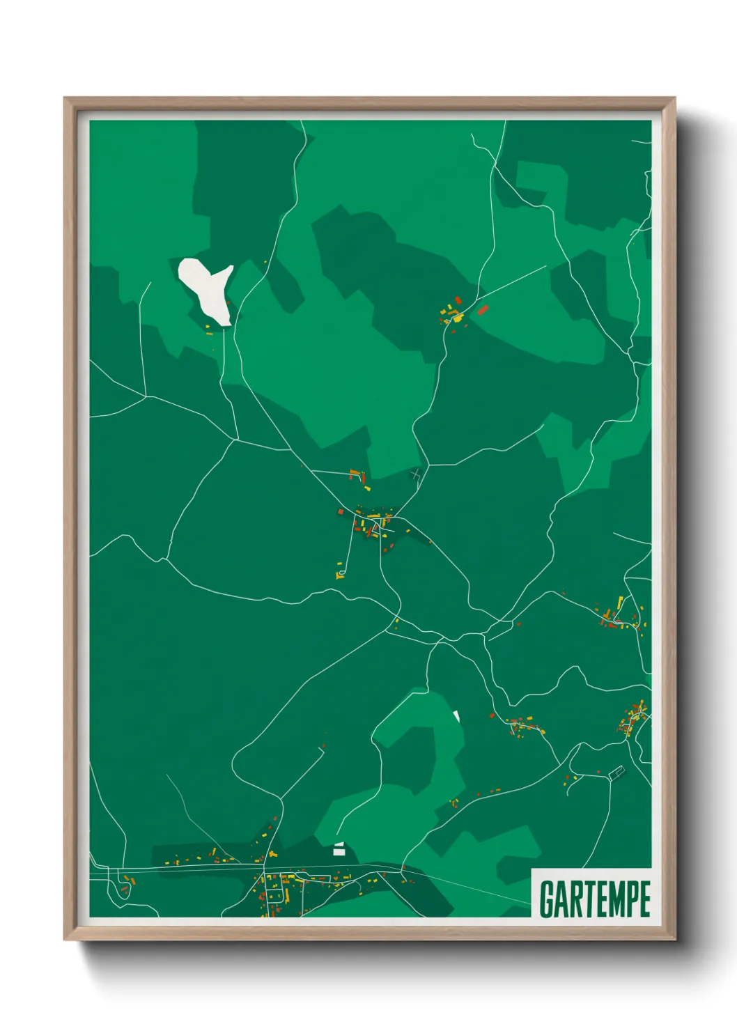 Une affiche de carte sur Gartempe