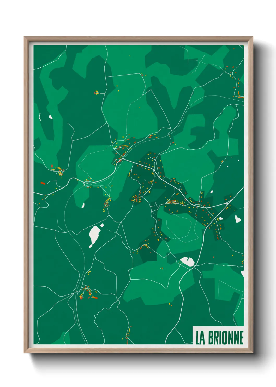 Une affiche de carte sur La Brionne