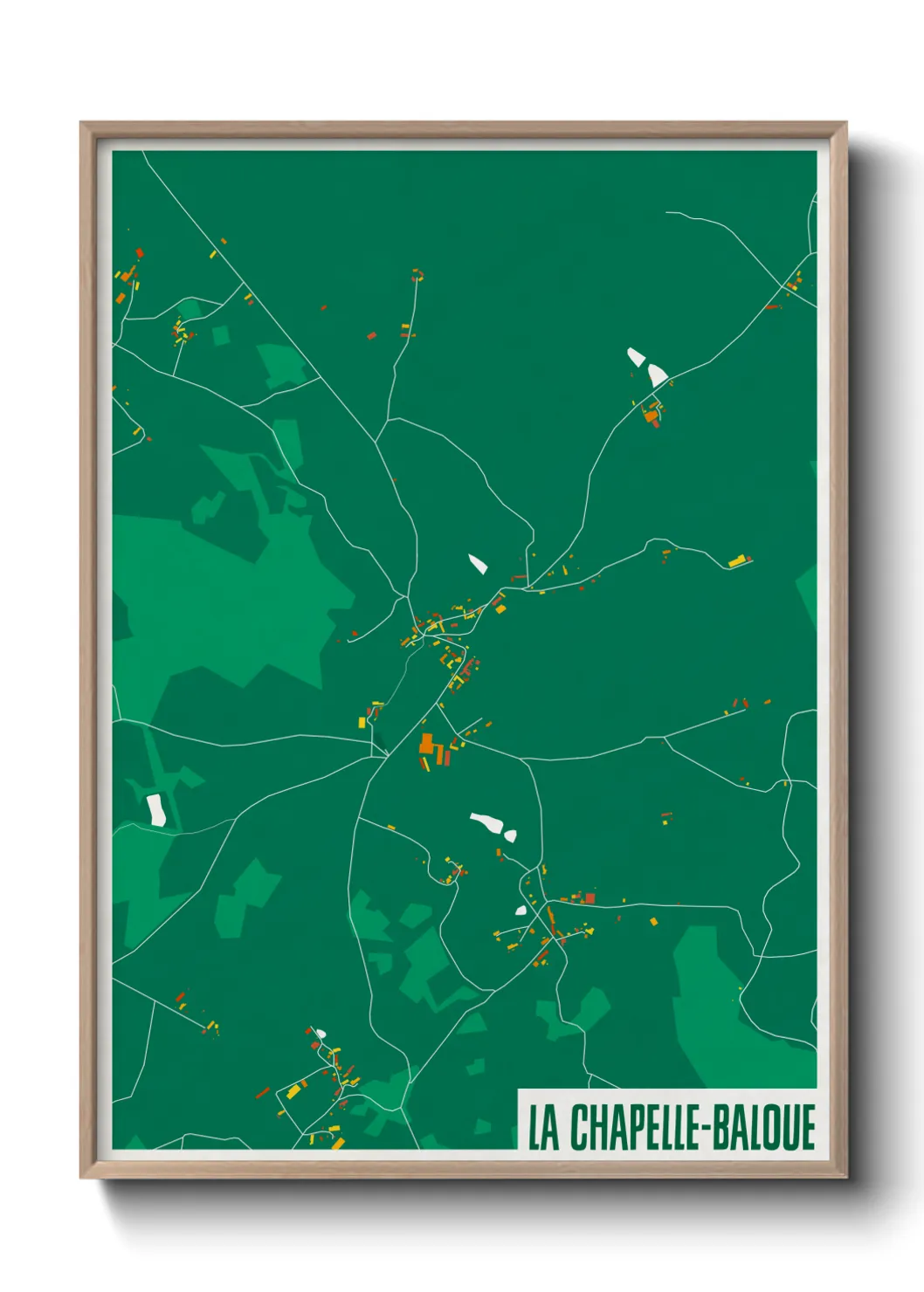 Une affiche de carte sur La Chapelle-Baloue