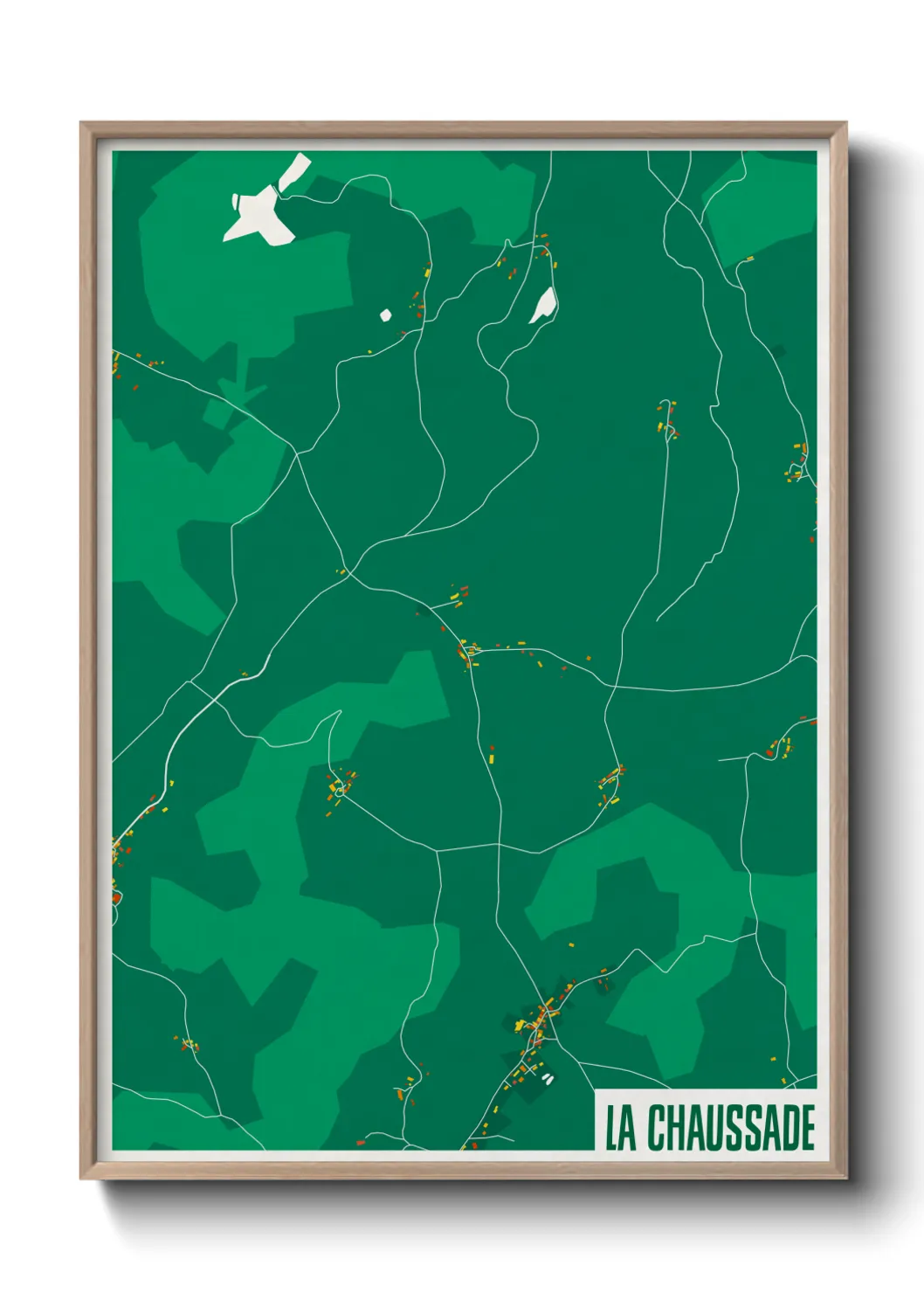 Une affiche de carte sur La Chaussade