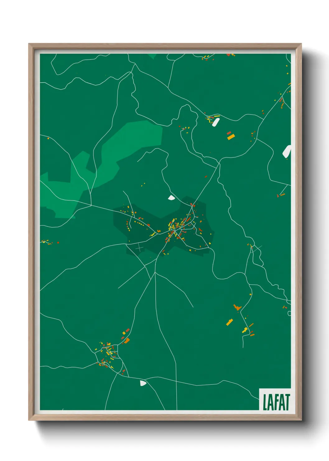 Une affiche de carte sur Lafat