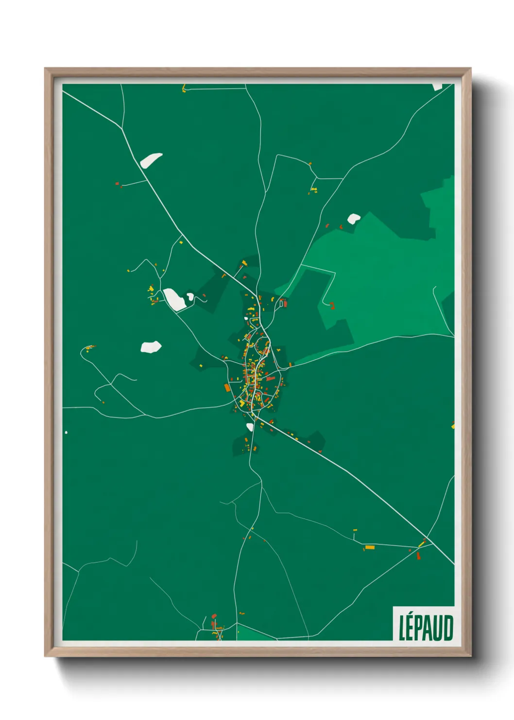 Une affiche de carte sur Lépaud