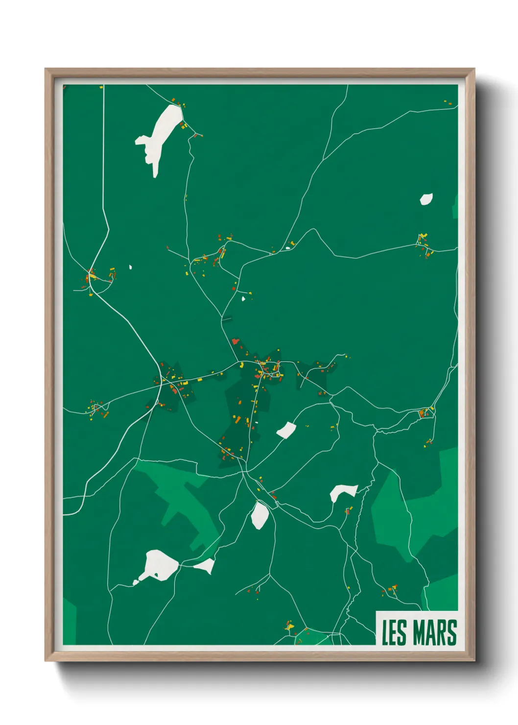 Une affiche de carte sur Les Mars