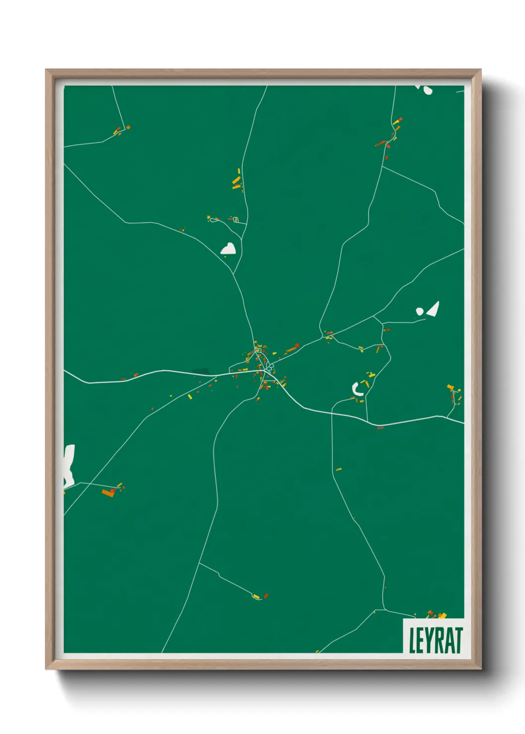 Une affiche de carte sur Leyrat