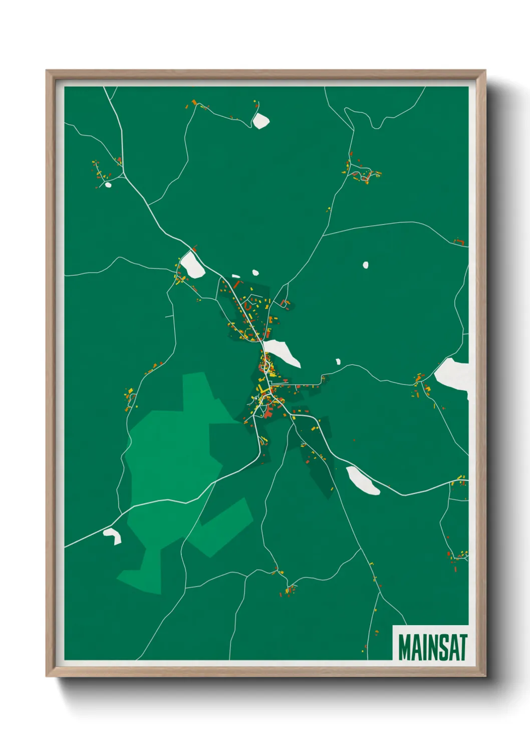 Une affiche de carte sur Mainsat