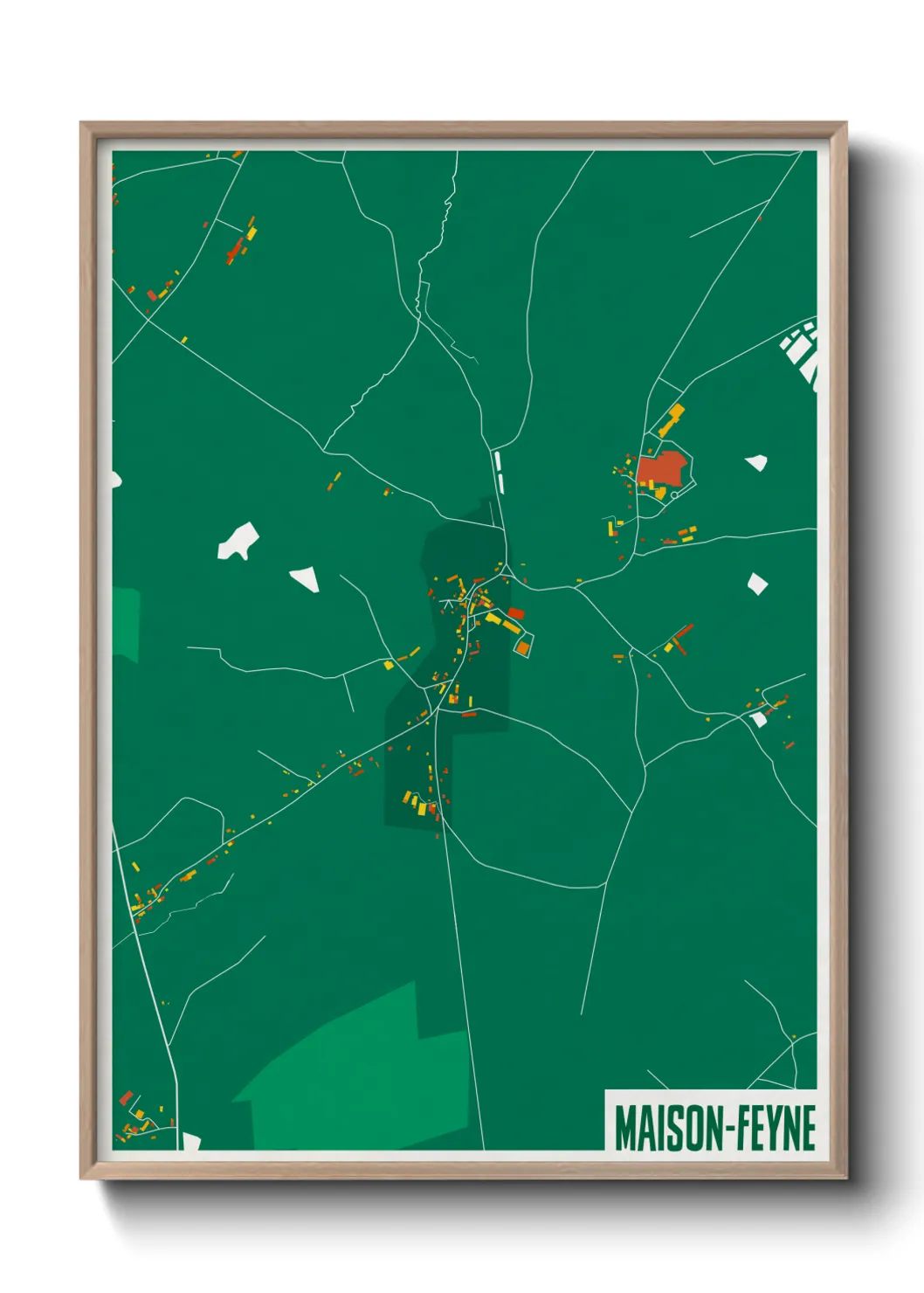 Une affiche de carte sur Maison-Feyne