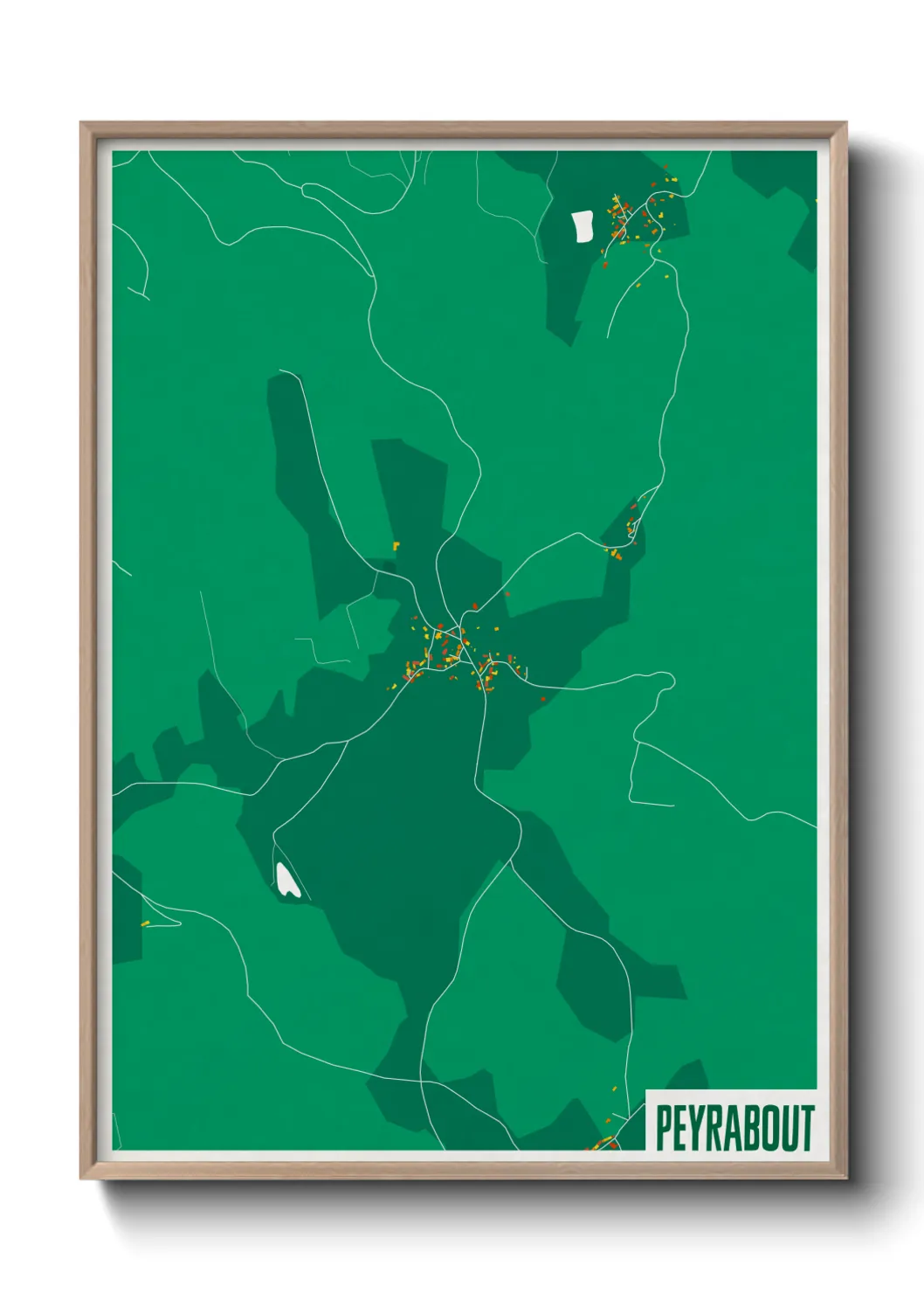 Une affiche de carte sur Peyrabout