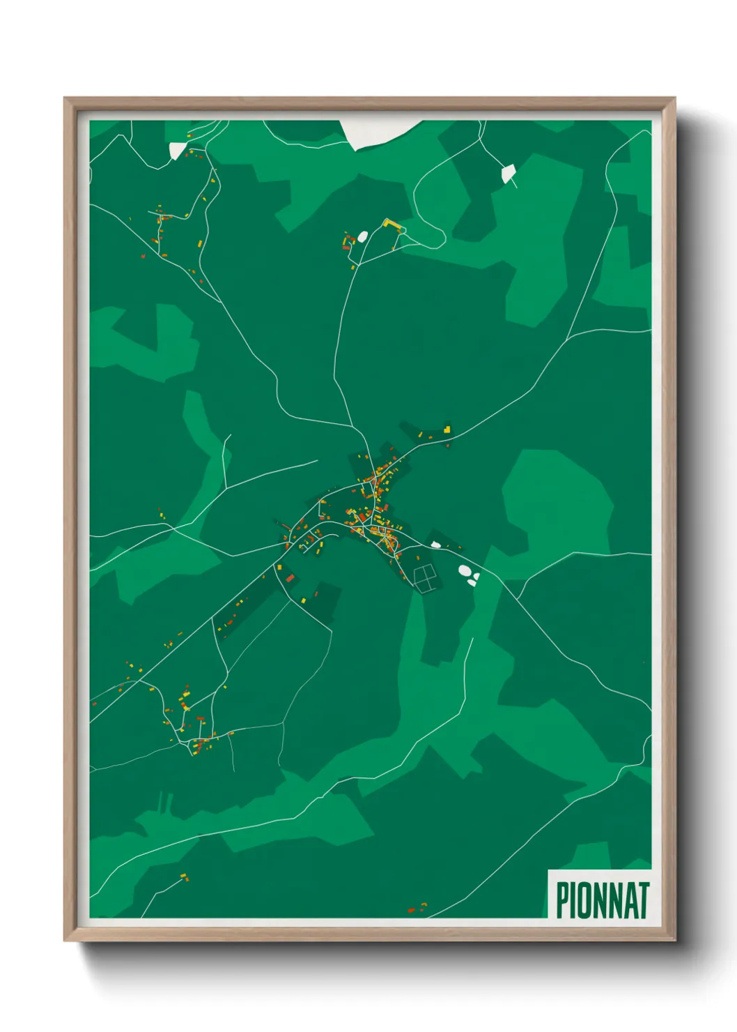 Une affiche de carte sur Pionnat