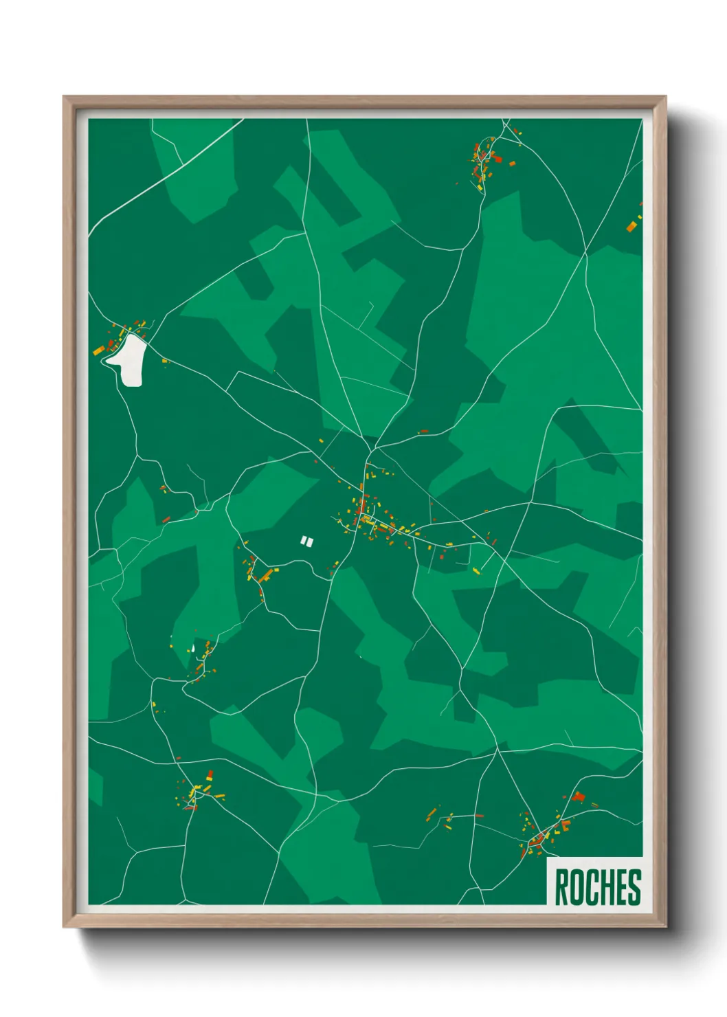 Une affiche de carte sur Roches